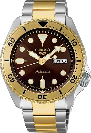 Seiko 5 Sports Style Automatic Wristwatch Made in Japan U.S. Special Creation SRPK24 Mens Silver x Gold Overseas Model