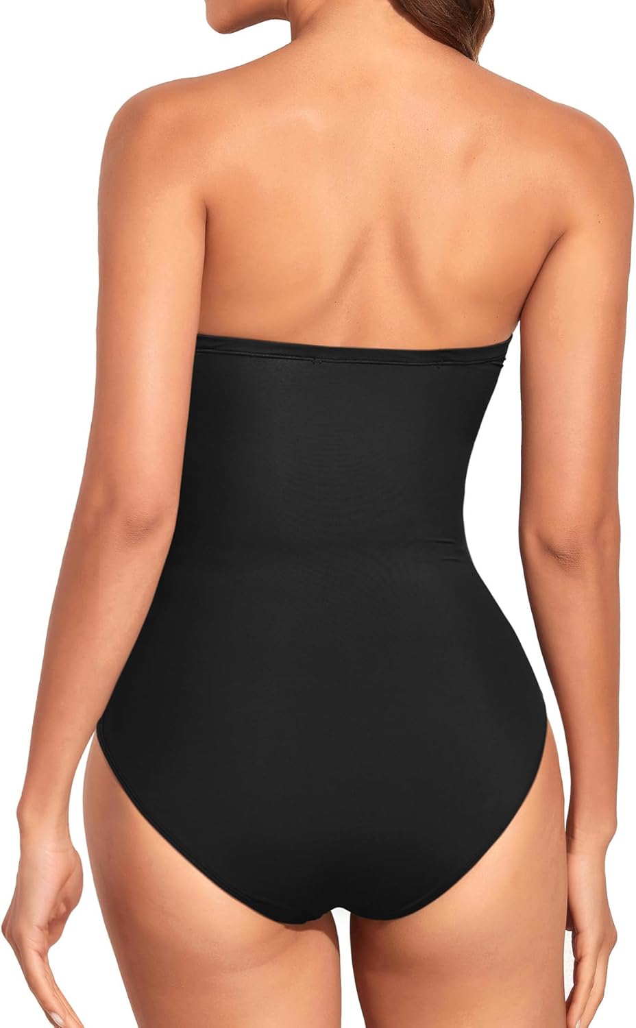 Holipick Women Strapless Bandeau One Piece Swimsuits Sexy Mesh Cutout Bathing Suits Tummy Control Swimwear - Image 6