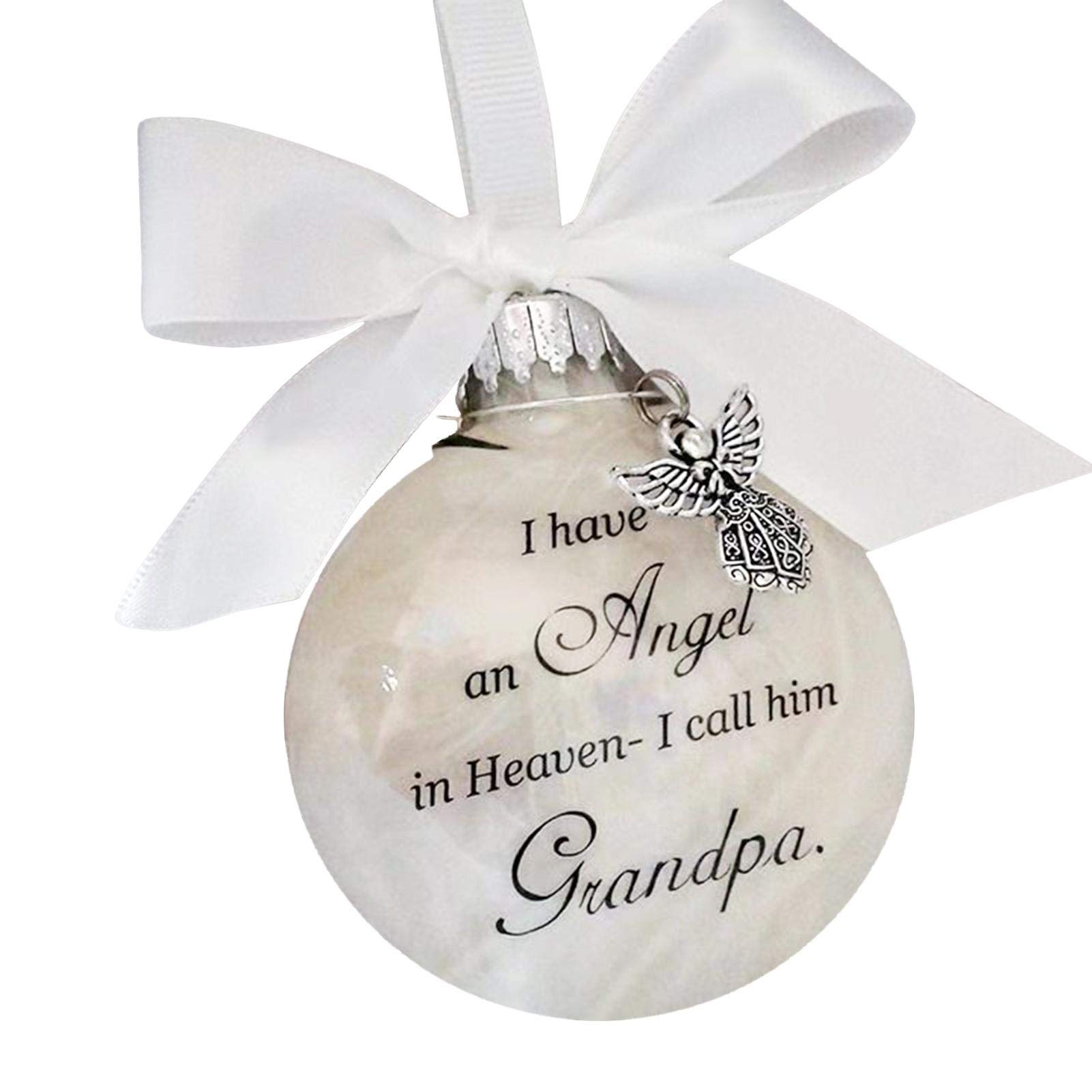 Joyivike I Have An Angel In Heaven Christmas Bauble Ornament Christmas Memorial Baubles Personalised Mum Dad Son Daughter Wife Husband Hanging Decorations