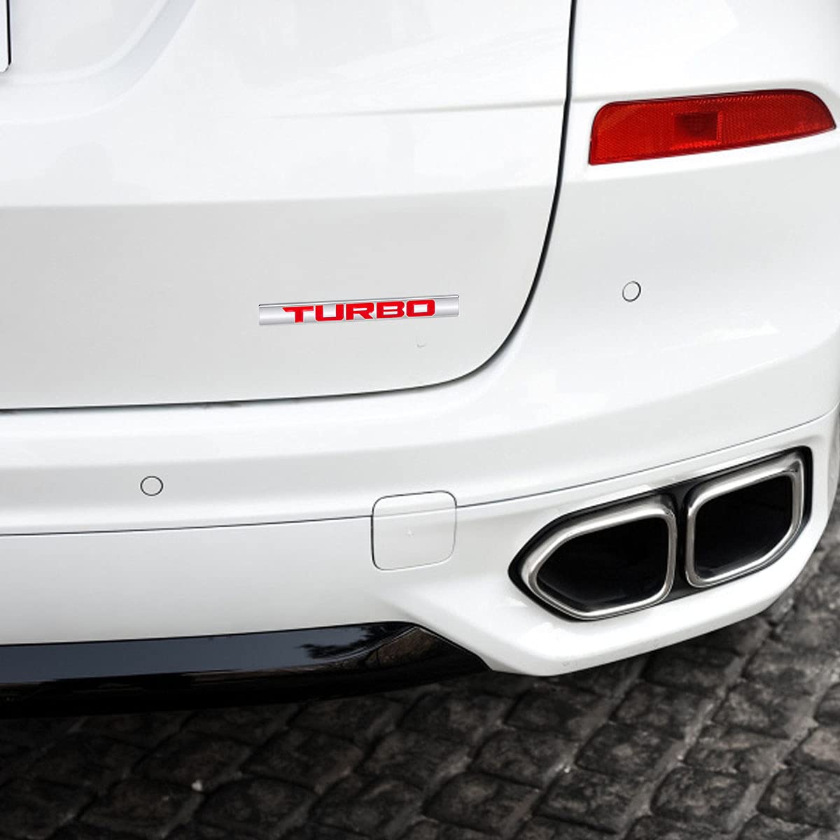 2Pcs 4 5 Length 3D Metal Turbo Car Truck Door Body Side Fender Rear Trunk Adhesive Emblem Badge — view 5