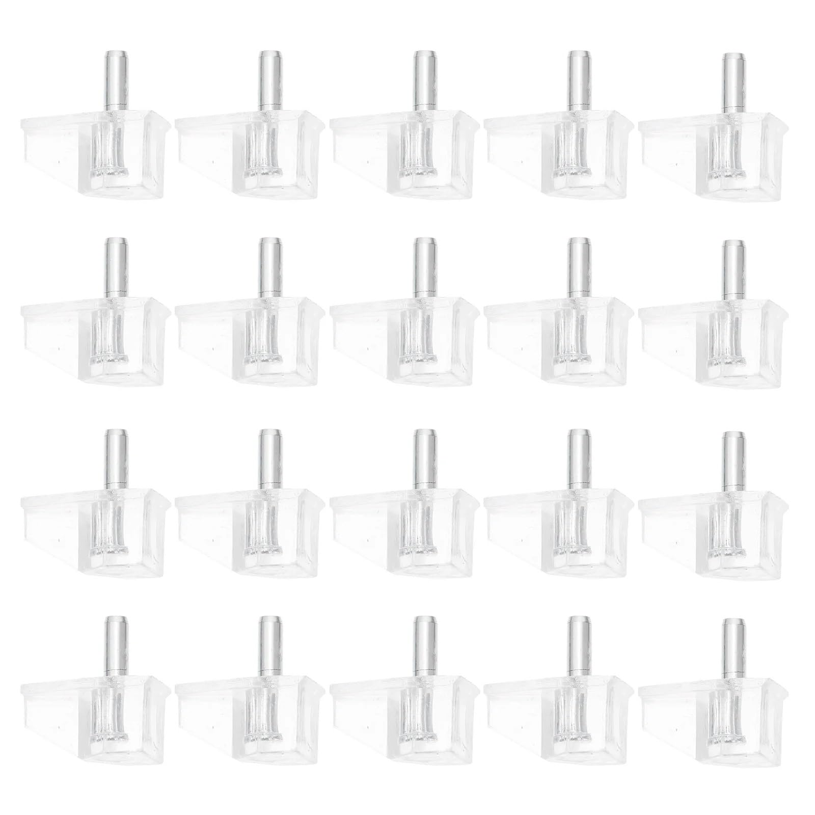 Transparent Shelf Support Pegs 200Pcs Plastic Cabinet Brackets for Pegboard Hardware