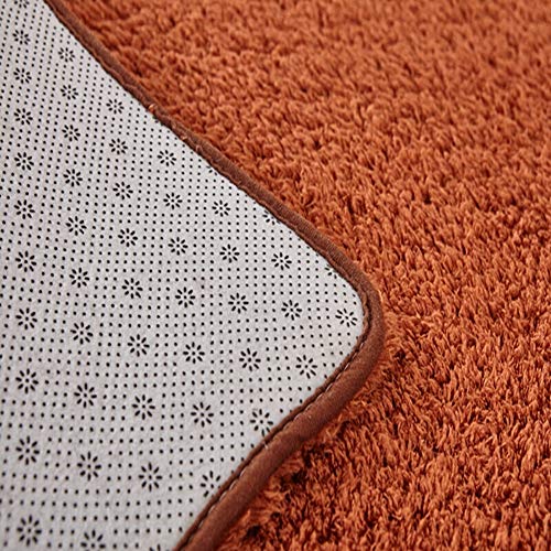 Tapis antidérapant pour salon marron lavable qui sèche vite - 4
