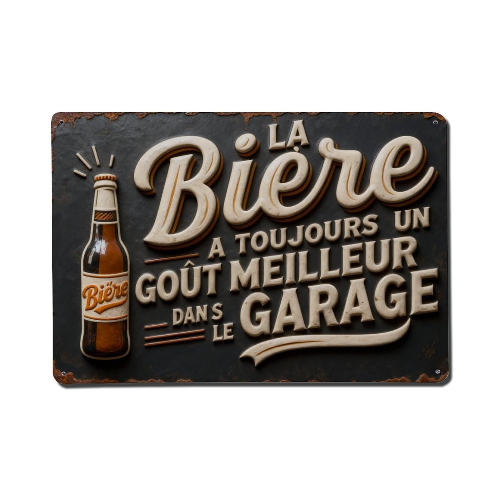 Beer Always Tastes Better In The Garage_1 Vintage Metal Tin Sign Retro Wall Decor, Bar Garage Cafe Kitchen Home Wall Art Poster Decoration 8x12inches