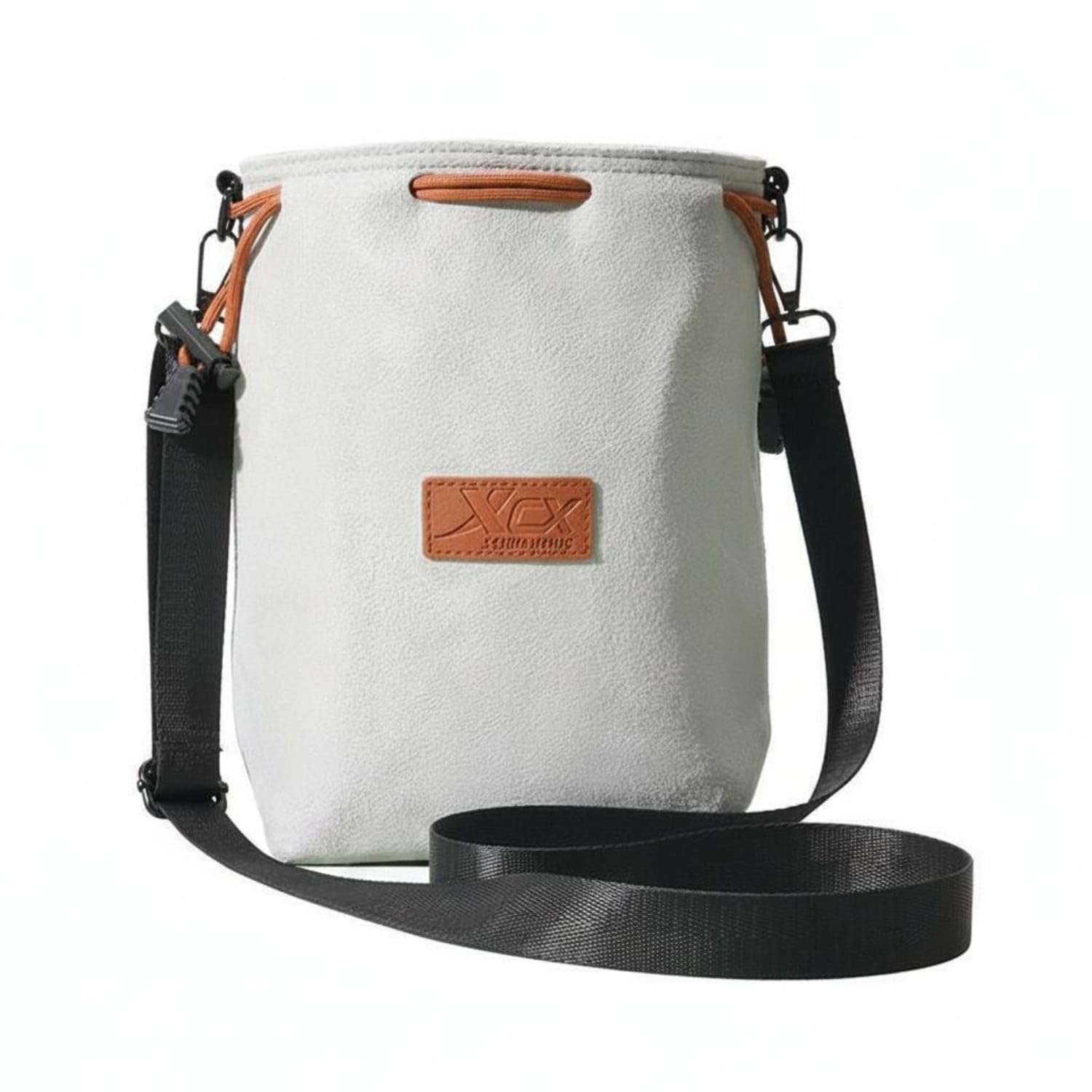 portable design drawstring camera pouch shockproof padded camera liner bag suede-like material for photographers, travelers, travel, outdoor, gray, upgraded l w strap