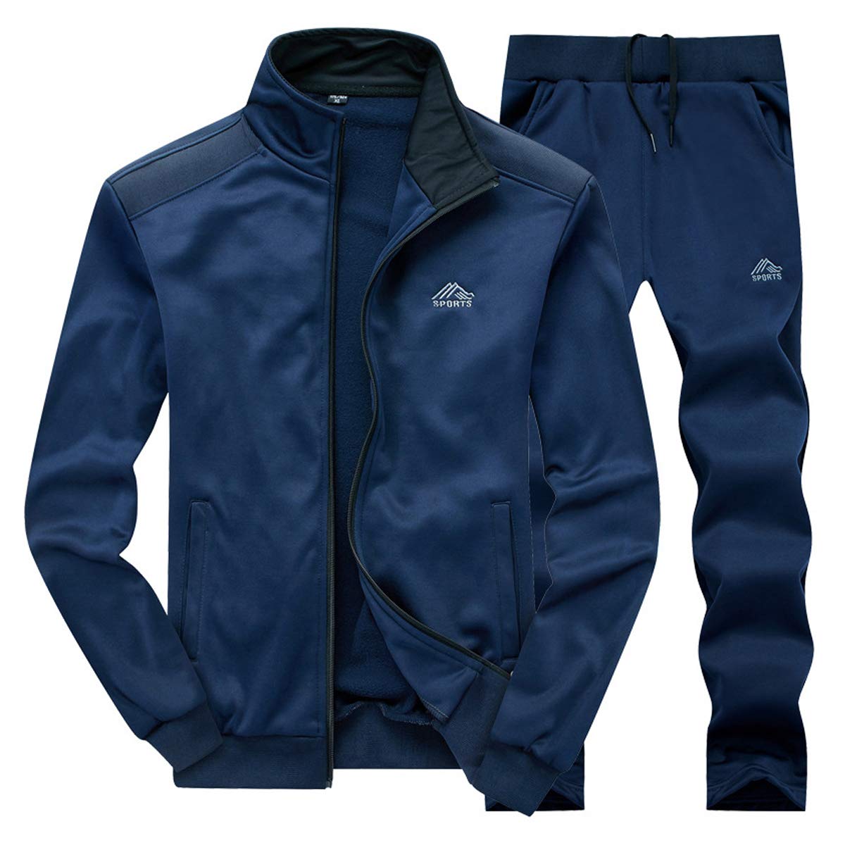 LBL Leading the Better LifeLBL Men's Casual Tracksuit Set 2 Piece Athletic Sweat Suits Long Sleeve Full-Zip Running Joggers Set
