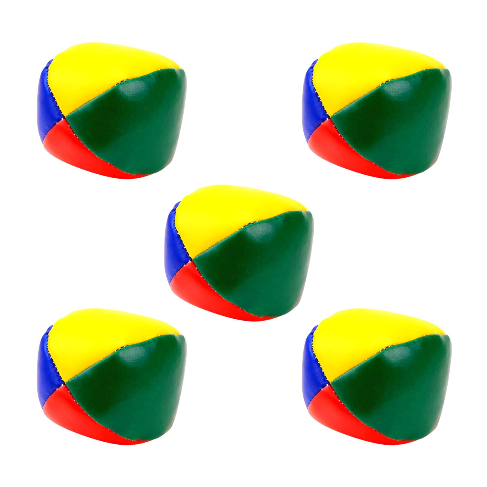 Charmoon Juggling Balls Set of 5 Colorful PU Leather 2in Beginner Toy