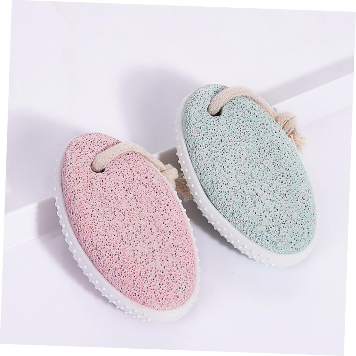 Didiseaon Oval Lava Pumice Stone Foot Grinding Tool Dead Skin Remover for Feet and Hands Lightweight Portable for Callus and Rough Skin Removal Nordic Green