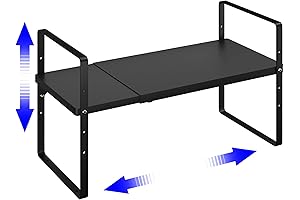 Expandable 80 LBS Load Capacity Cabinet Shelf Organizer
