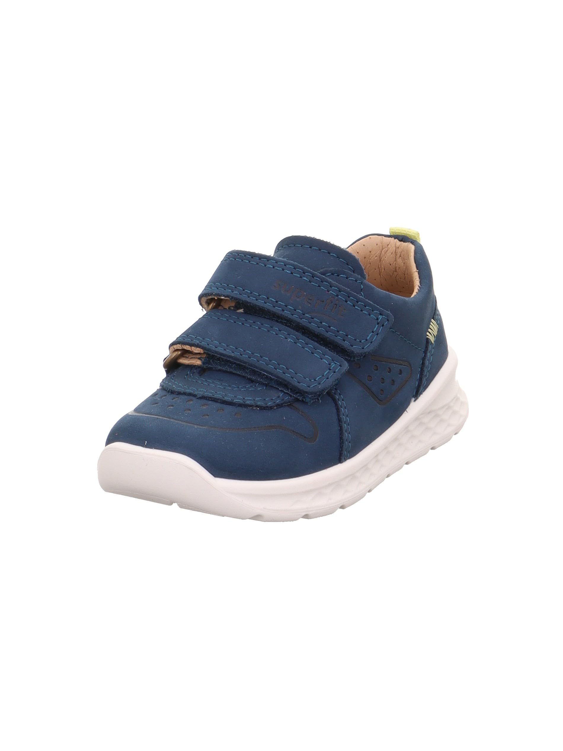 Superfit Boys' Breeze First Walking Shoes, Blue Yellow 8030, 7 UK Child