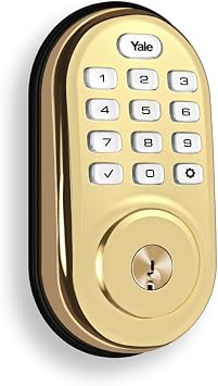 Yale Security Assure Lock - Keypad Door Lock in Brass