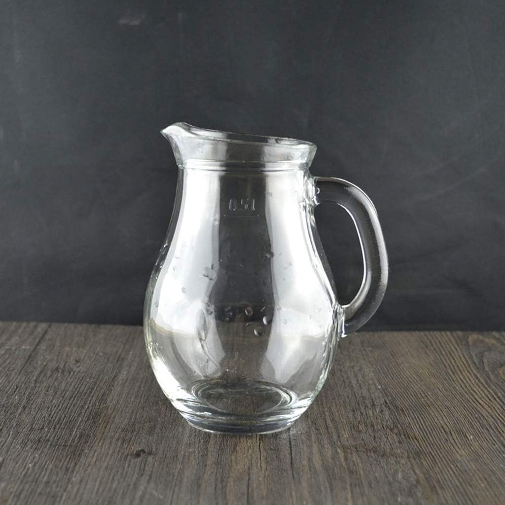 Small Creative Clear Glass Creamer Pitcher/Tea Sharing Pitcher/Sauce Pitcher/Milk Coffee Creamer Jug Milk Jug for Kitchen (Size: L) (S)