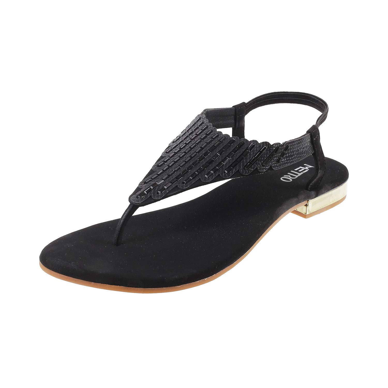 Metro Women Black Synthetic Fashion Sandals 7-UK (33-1078-11-40) (B08QN85T8H) Amazon Price History, Amazon Price Tracker