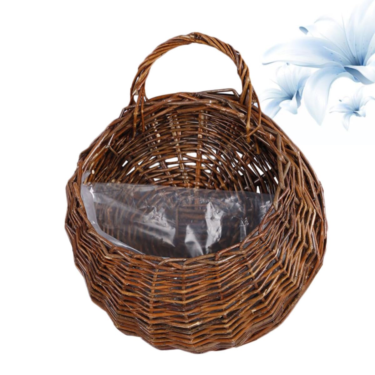 Panier mural suspendu tressé pour décorer le balcon et le jardin