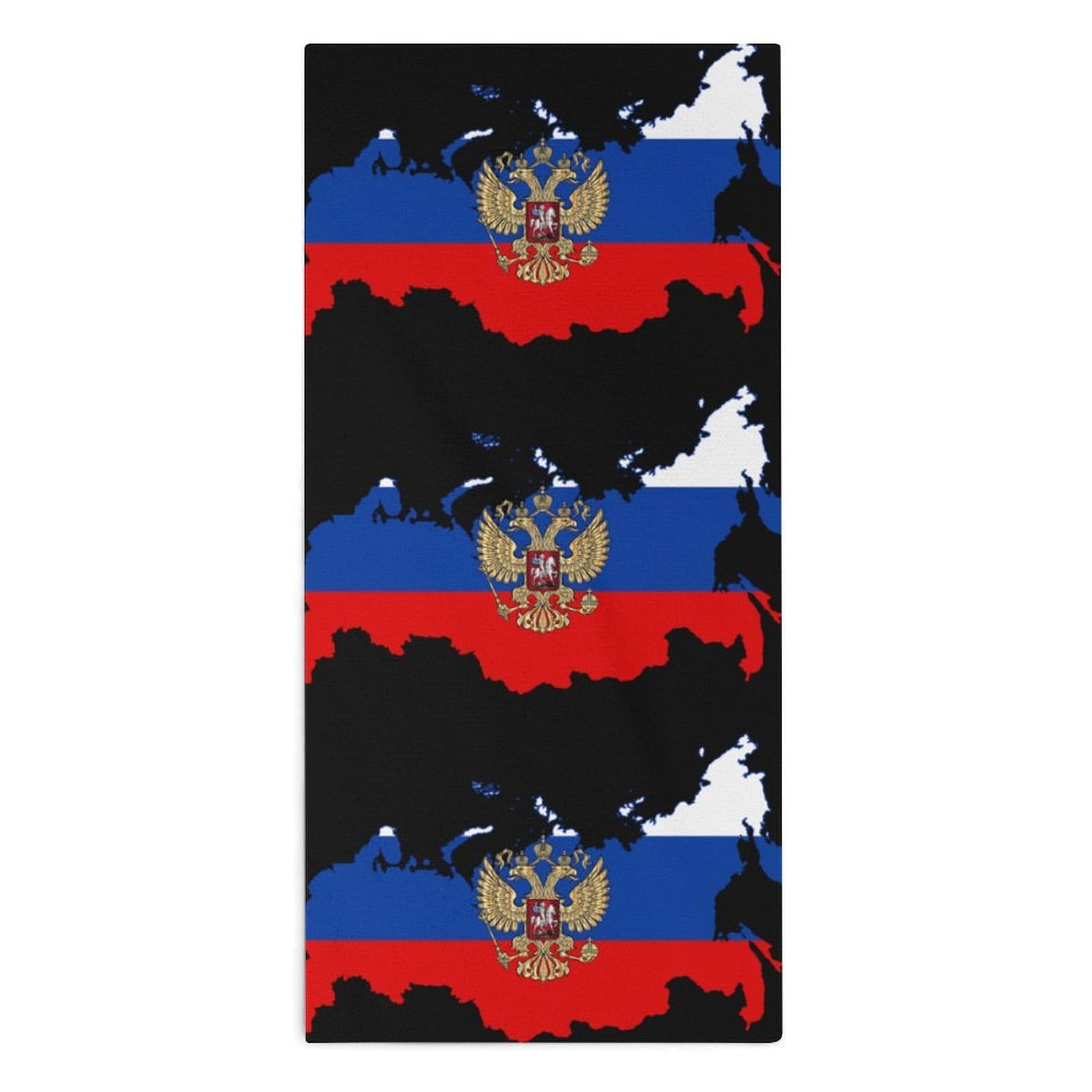 NCLQVJXZKHW Russian Ea-gles Map of Russia Hand Towels Soft Face Towel Gym Bathroom Travel Hotel 13"x28"