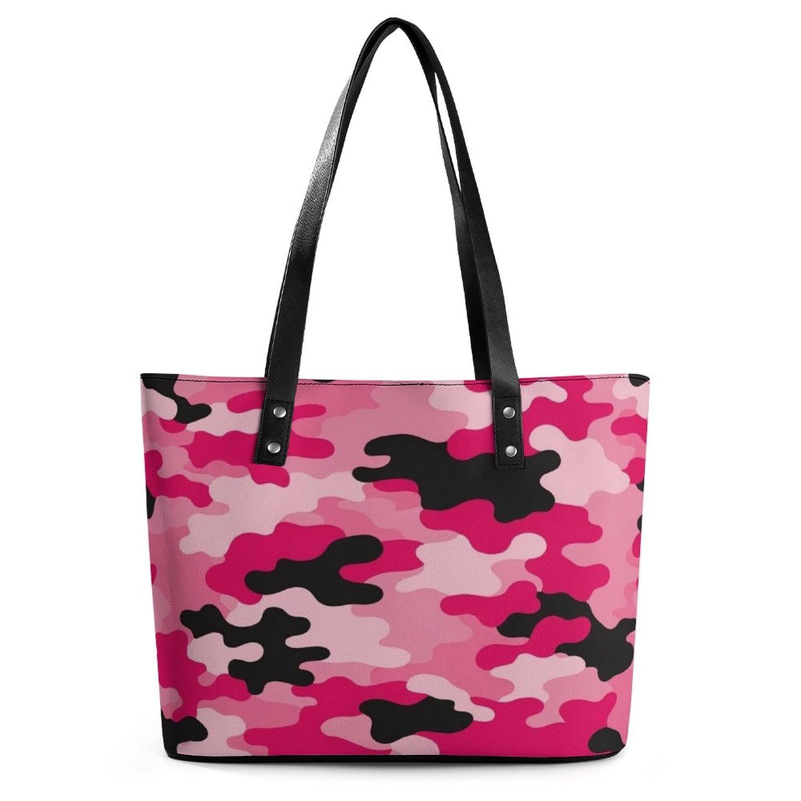 PU Leather Tote Bag for Women, Large Capacity Waterproof Shoulder Handbags Travel Work Purse Bags