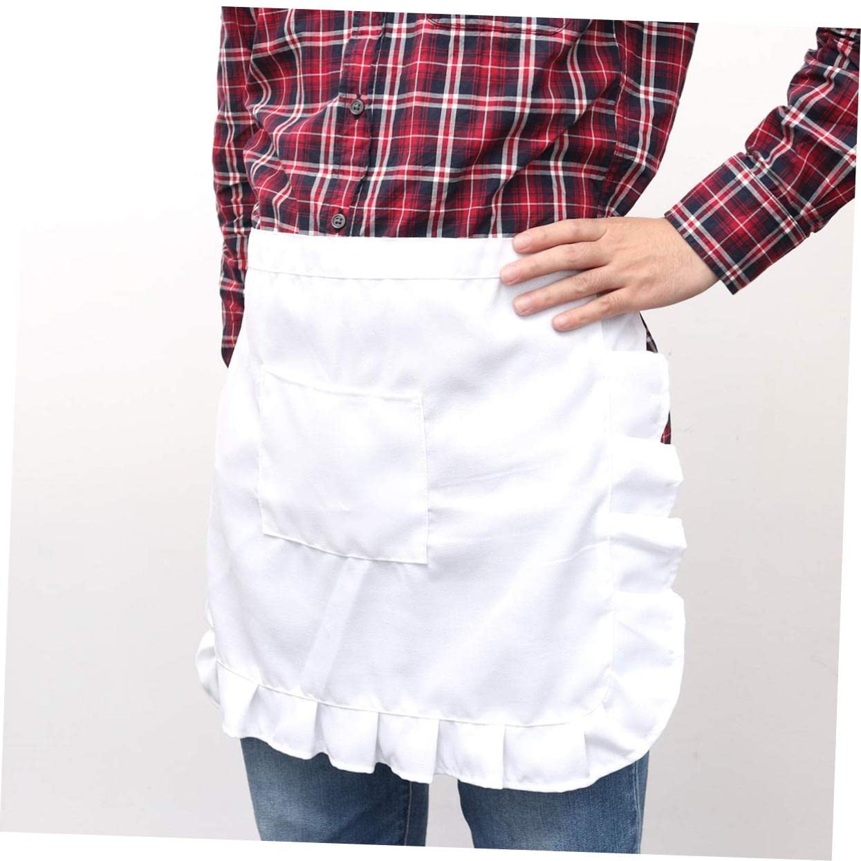 Alipis Delantal De Cocina De Poliéster Con Bolsillos Estilo Vintage Para Camareras Y Chefs 12 Unidades