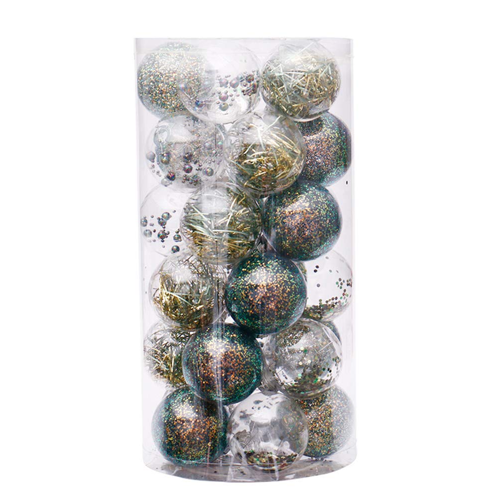 Weihnachtsbaum-Dekorationskugeln Weihnachtskugeln Gadget Set Familie Festival Hochzeit Treffen Zusammen Zubehör bruchsicher (30 Stück) 6 cm, 8