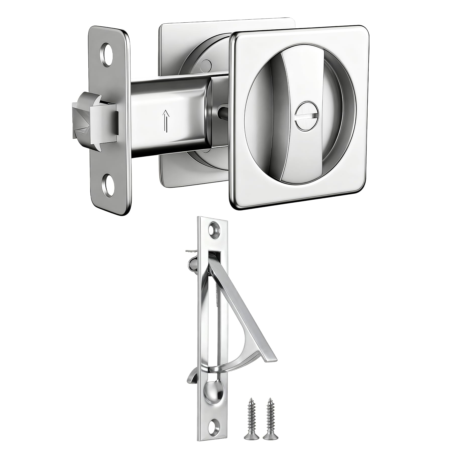 Lethato Pocket Door Hardware Pocket Door Lock Black Rounded-Corner 1Pack — Amazon image 11