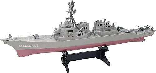 Miniatura 5 de Juguete portaaviones de 33 pulgadas con vehículos militares soldados (18 aviones de combate + 2 combo de barco de destructor)