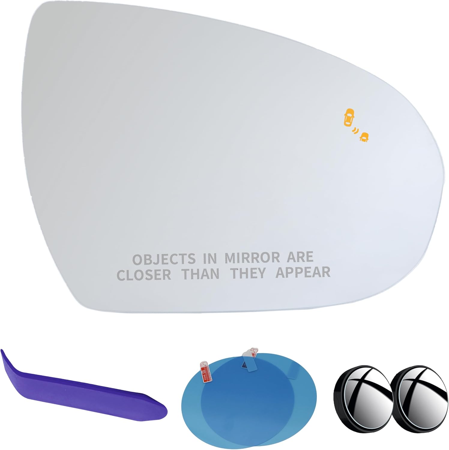 EAP Passenger Side Mirror Glass Compatible with Hyundai Tucson 2016-2021, Heated with Blind Spot 87621D3010 87621D3500 87621D3620