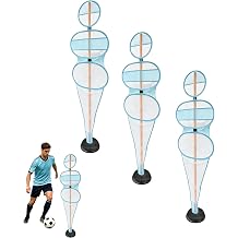 Football Dummy with Weighted Base Soccer Dribbling Mannequin Basketball Defender Dummy Training Poles for Solo Practice Team Drills Youth Adult Training Equipment