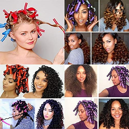 Foam Hair Rollers, Queta 42pcs No Heat Hair Curlers Flexible Rollers