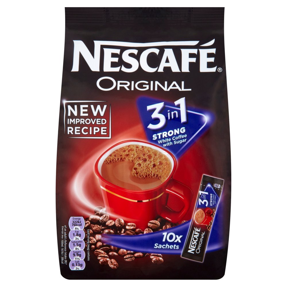 Nescaf? 3 w 1 oryginalny Strong 18 g 10 saszetek (opakowanie 9, łącznie 90 saszetek)