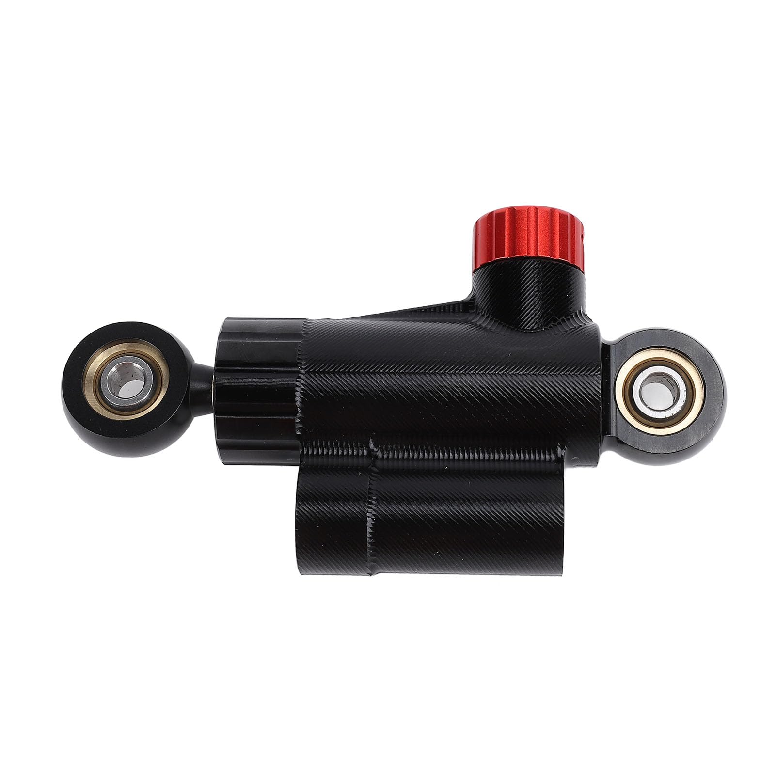 Amortyzator Układu Kierowniczego ze Stopu Aluminium, Stabilizator Amortyzatora Układu Kierowniczego Motocykla Stop Aluminium CNC Regulowane Bezpieczne Sterowanie Zwiększona (BLACK)