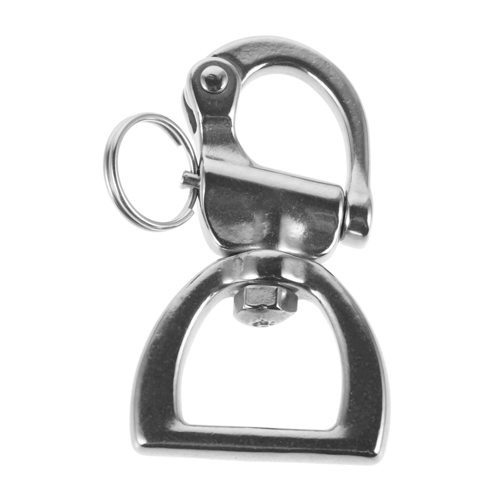Gogogmee Fishing Boat Swivel Carabiner Outdoor Yacht Buckle Stainless Steel Buckle Belt Shackle Marine Hook