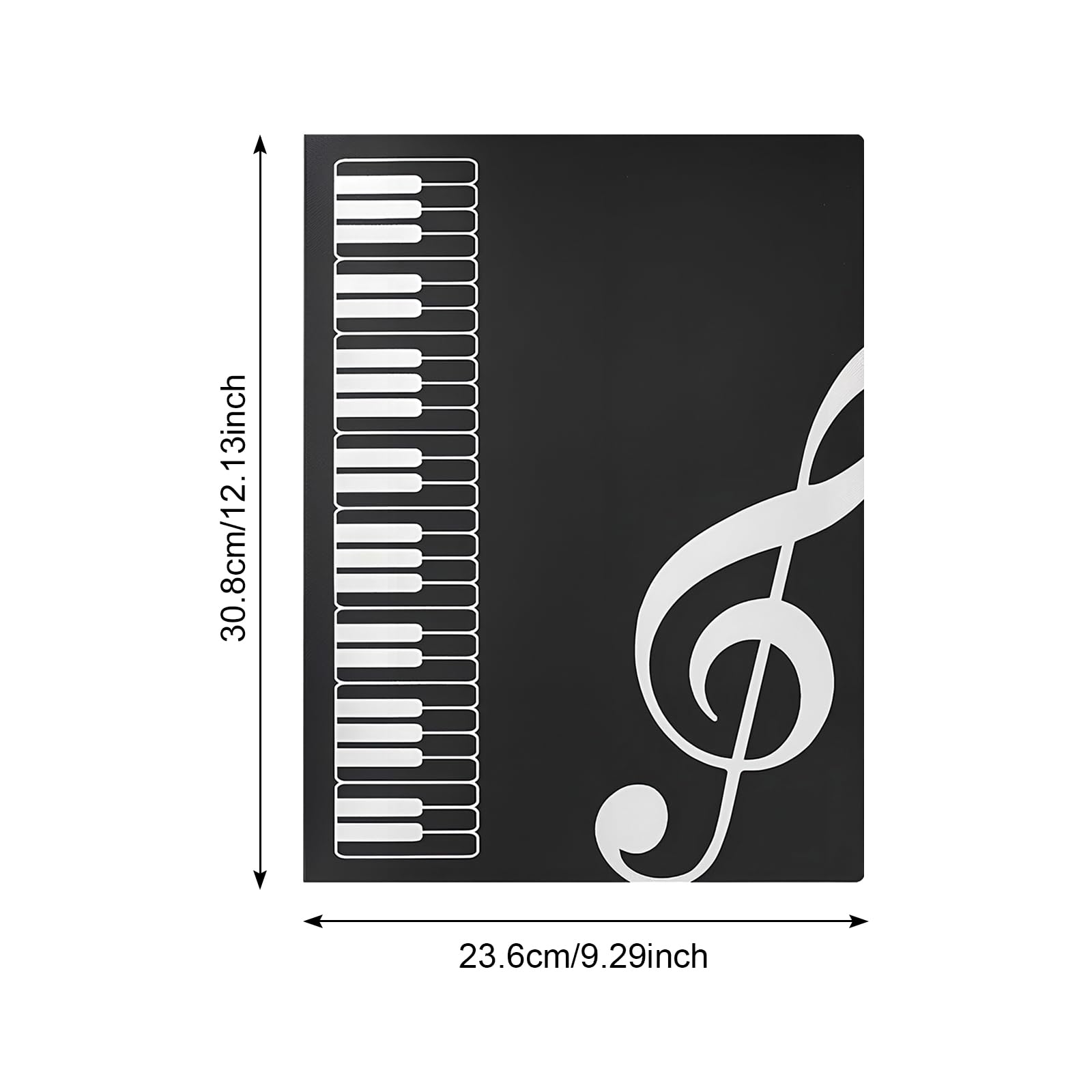 Porta Spartiti Musicali A4 Con 60 Tasche - Impermeabile, Per Pianoforte, Chitarra, Violino