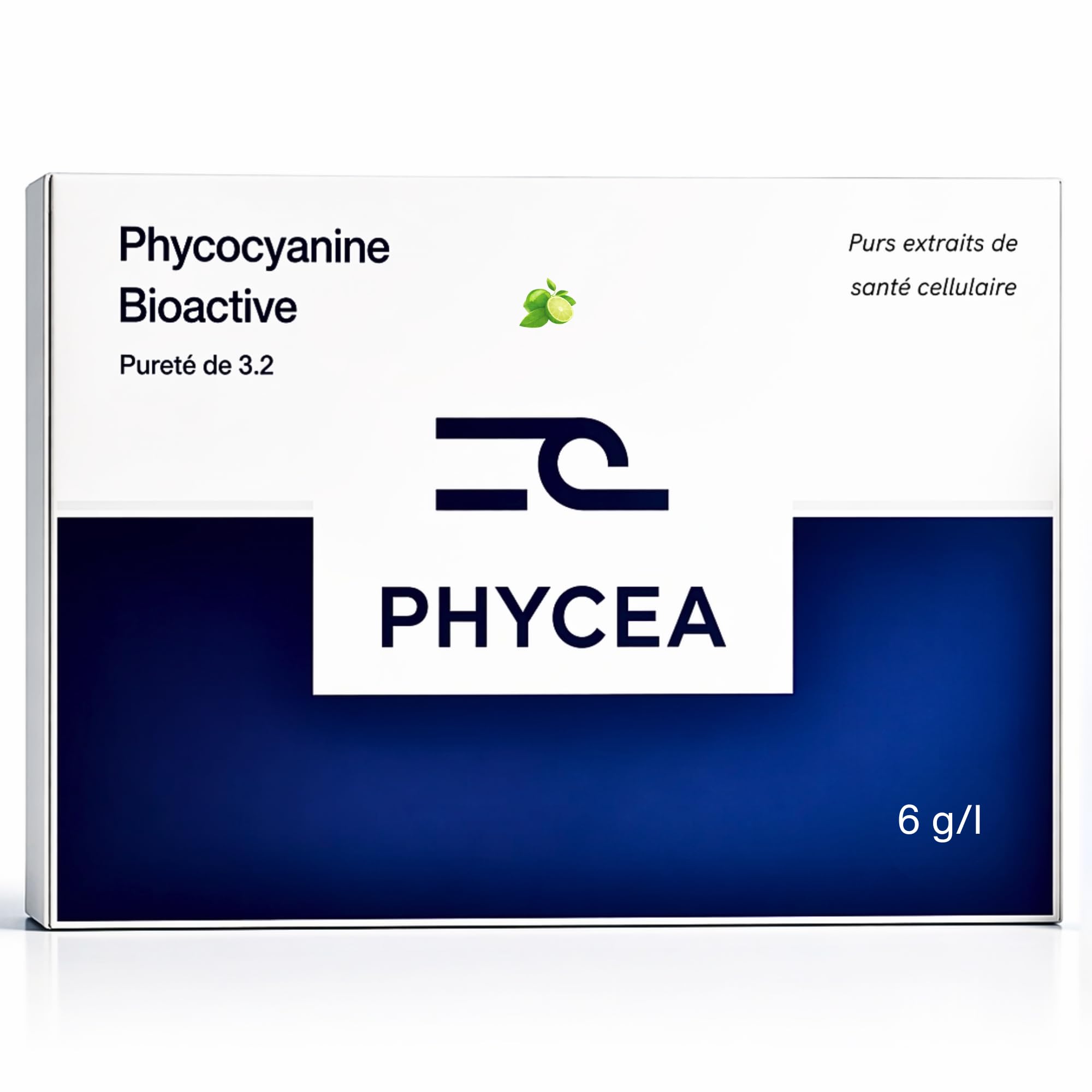 Phycocyanine liquide 6 000 mg/L – Énergie & Vitalité – Cure intensive 20 jours – Spiruline bleue – Hautement concentrée – 20 doses – 100% naturel – Phycéa 6 (citron vert)
