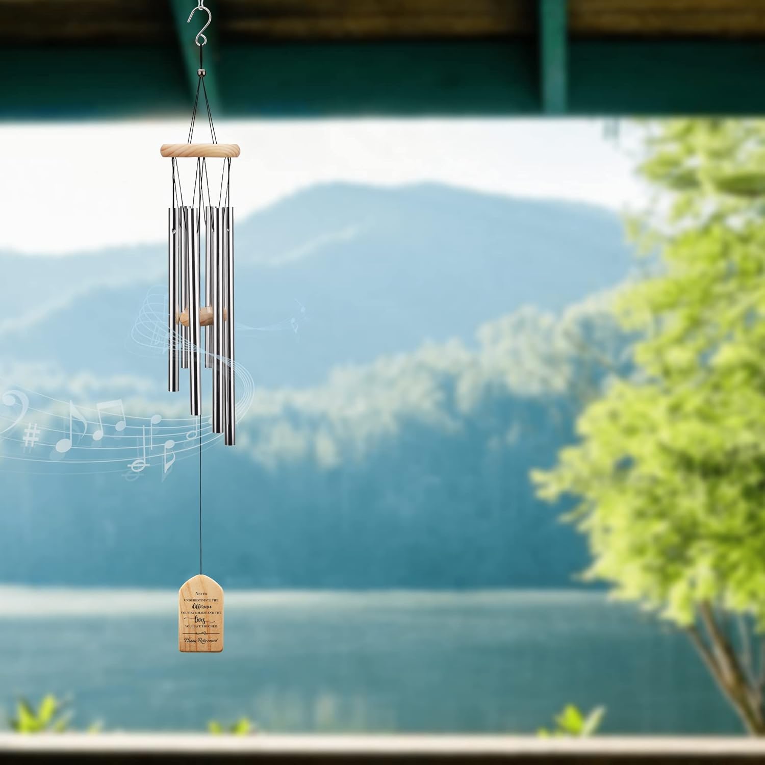 Retirement Gift for Woman Man - Never Underestimate The Difference You Made Wind Chime, Employee Appreciation Gifts, Unique Retirement Keepsake for Coworkers, Boss, Friends, Nurse, Teacher, Coach