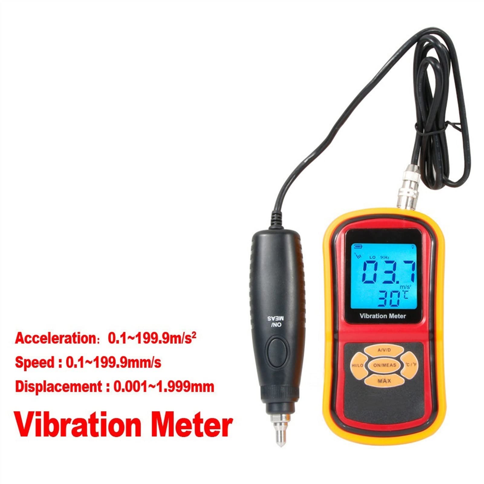 Miernik wibracji, Podział na cyfrowy miernik drgań Vibration Handheld Miernik prędkości Przyspieszenie skokowa pomiaru Pomiar GM63B