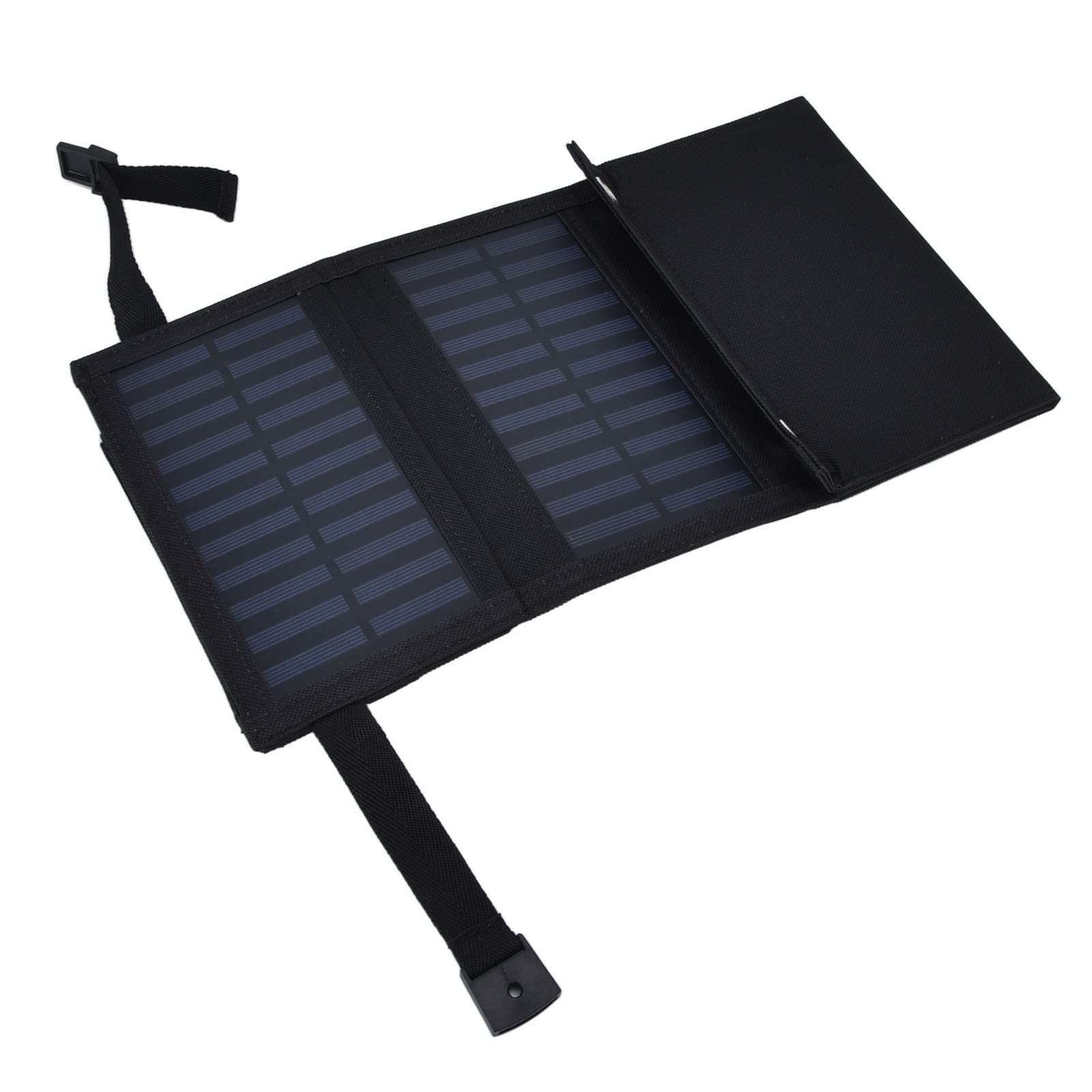 20W Solar Charger, 2A 5V Portable Monocrystalline Silicon Chargers High Conversion Rate Solar Panels 4 Folding Bags with USB Port, for Camping Hiking Electric Car Phone Charging