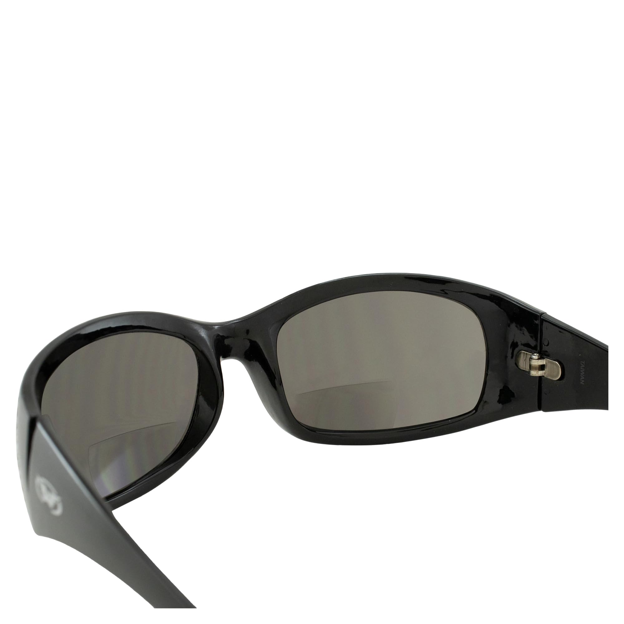 Global Vision Marilyn 2 Sonnenbrille mit Strasssteinen verziert, glänzender schwarzer Rahmen, 3,0 x Vergrößerung, rauchfarbene Gläser