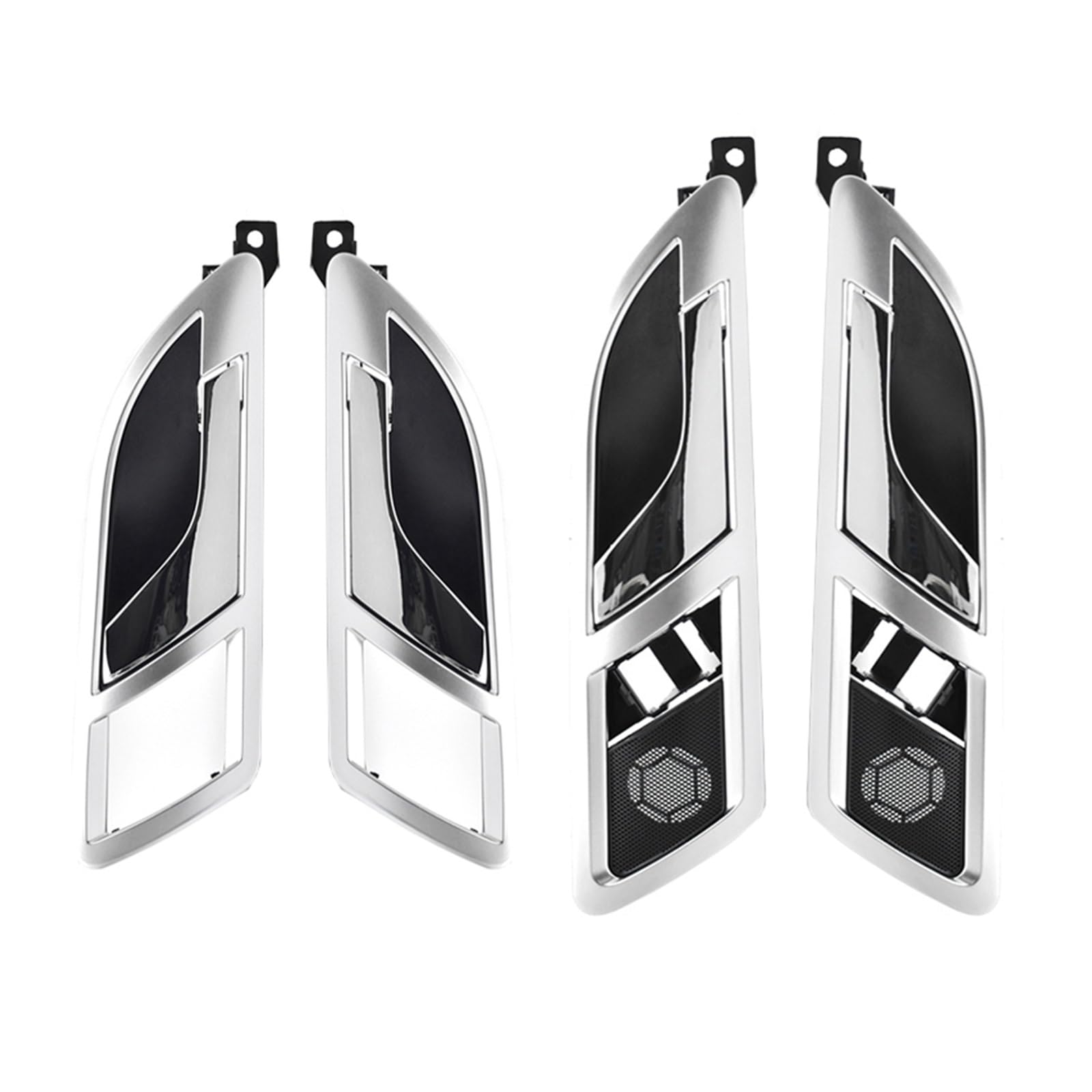 Hhfksci Car Interior Door Pull Handle for Skoda for Superb 2001-2008 for VW for Lavida 2008-2012 Car Inner Door Handle Inside Internal Wrench Open The(4PCS Silver)