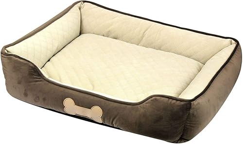 Miniatura 8 de Cama prémium para perros o gatos  Cama grande para perros mide 30 x 23 x 7 pulgadas, perfecta para mascotas de hasta 55 libras. Cama para mascotas