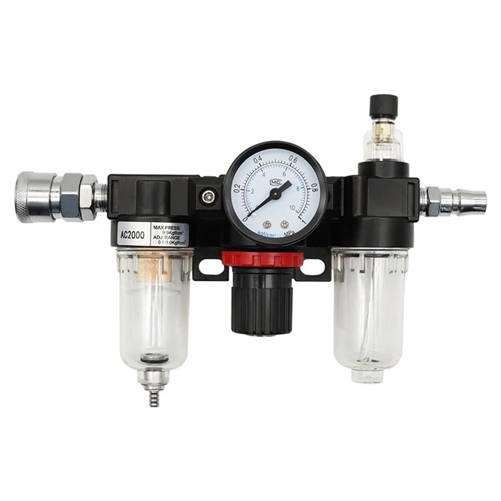 AC2000-5.7 cm regulator ciśnienia manometr sprężarki powietrza filtr oleju separator wilgoci do filtrów wody osuszanie 1 szt. (AC-EU(SMPM20))