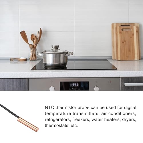 Miniatura 3 de Rebower Sonda de termistor NTC 5K de 1.3 pies de cobre impermeable con sensor de temperatura, para transmisor digital de temperatura - 5 piezas