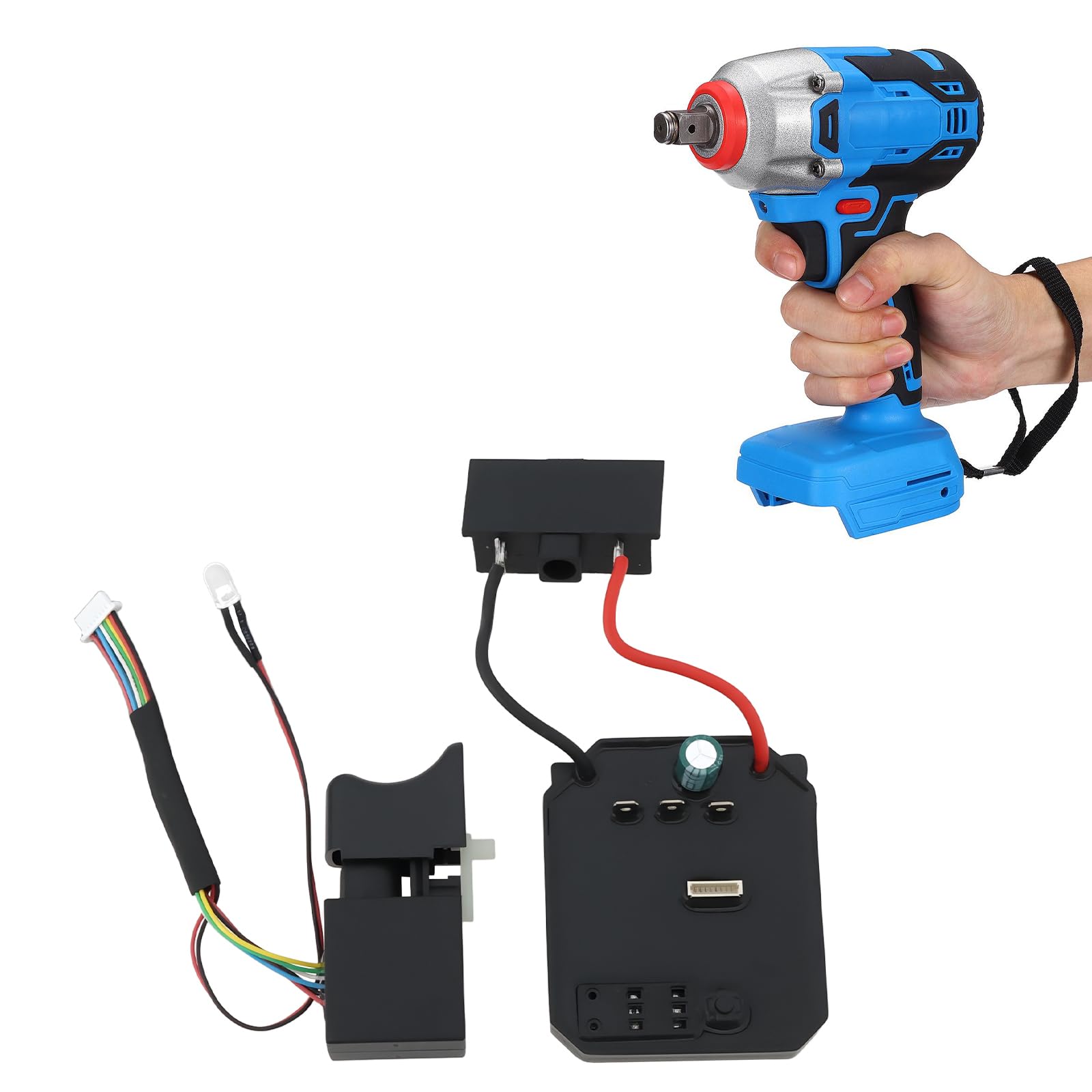 Brushless Switch Control Board Compatible with Dayi 2106 161 169 18V/21V Electric Impact Wrench Control Module Replacement