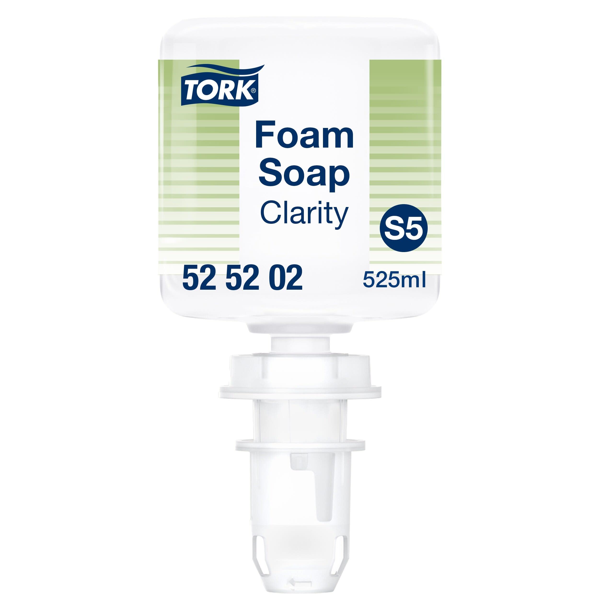 Tork Sapone a schiuma Limpido Mini, S5, flaconi sigillati per un'ottima igiene, 8 flaconi da 525 ml, 525202