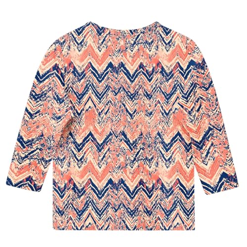 Girls Cute 3/4 Sleeve Tops 2025 Three Quarters Length Round Neck Tunic Blouse Casual Loose Basic Tshirt Shirts3