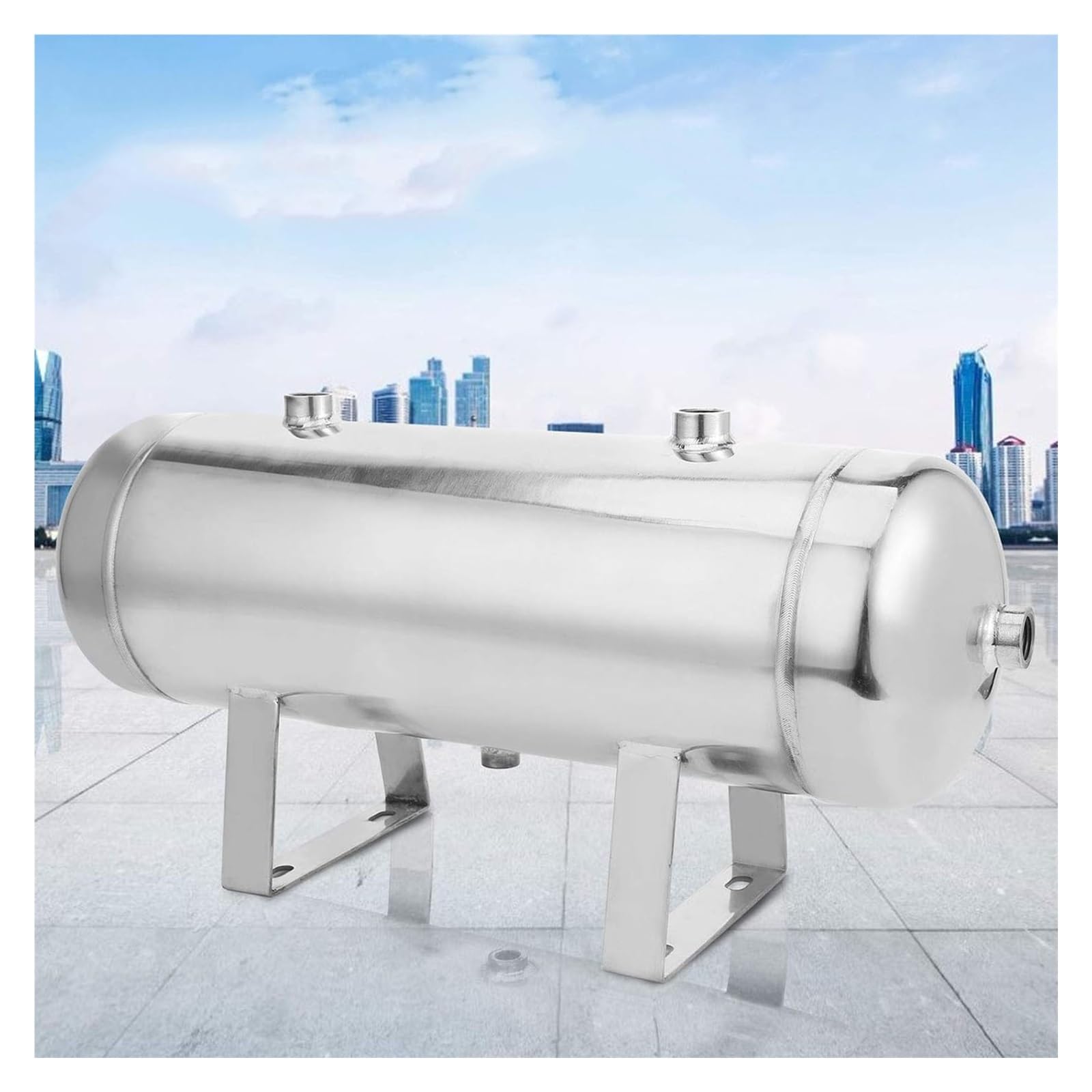 Réservoir d'air portable 1,3 2,6 5 8 10 13 gallons Réservoir de stockage en acier inoxydable/réservoir d'air, conteneurs de vessie de stockage d'air avec kit de montage pour système d'air sous pressio