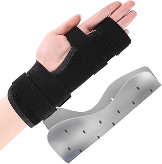 Pinky & Ring Finger Splint Brace - Left Hand Brace Support for Boxer Fracture, Mallet Finger & Dislocation, Arthritis, Sprain, Broken, Little Finger Cast Immobilizer Straightener (4th/5th Metacarpal)