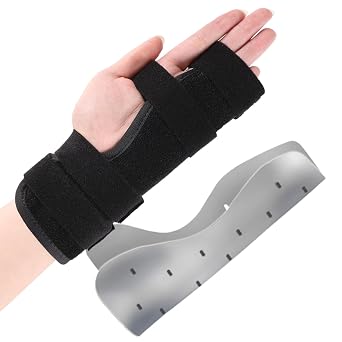 Pinky & Ring Finger Splint Brace - Left Hand Brace Support for Boxer Fracture, Mallet Finger & Dislocation, Arthritis, Sprain, Broken, Little Finger Cast Immobilizer Straightener 4th/5th Metacarpal