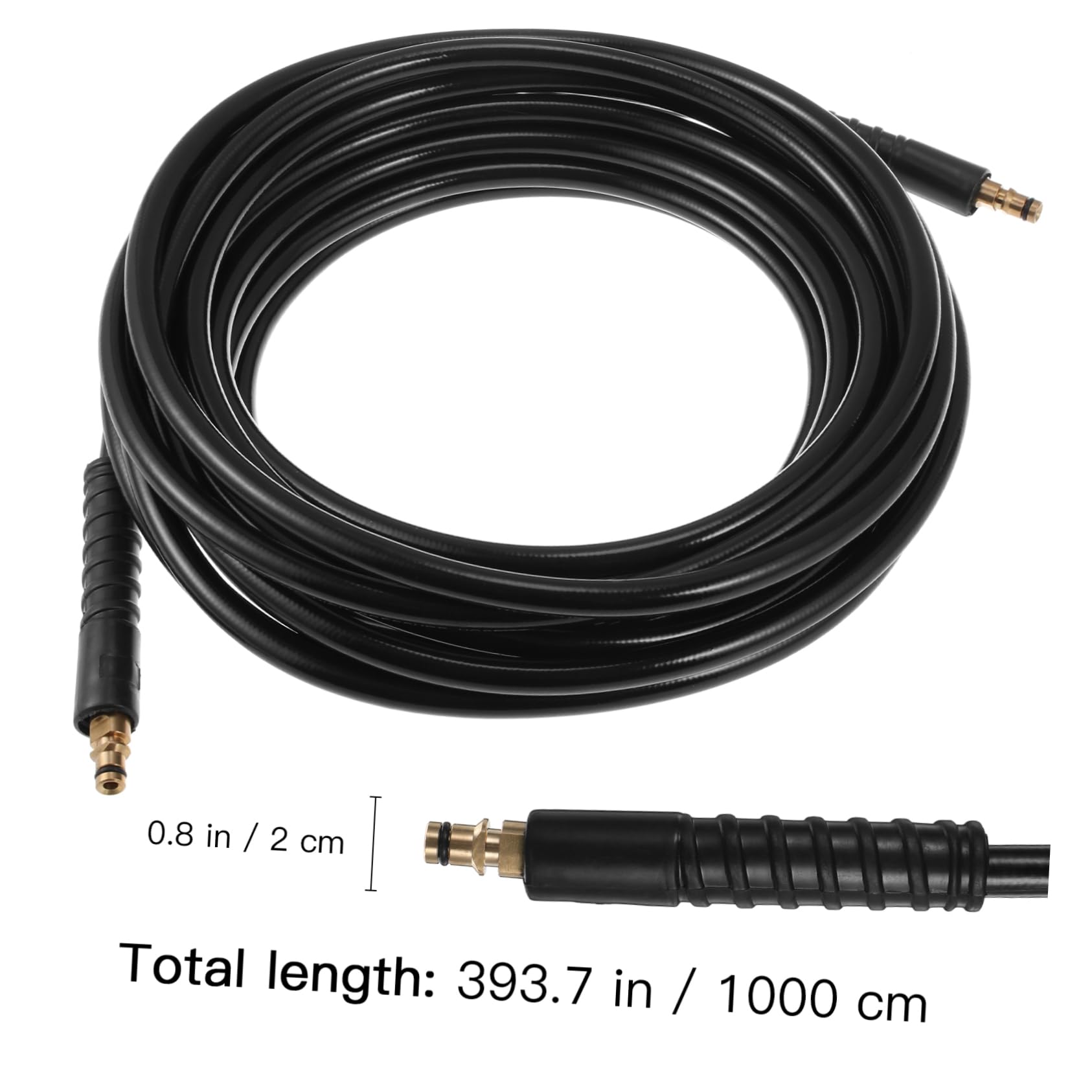 Beatifufu Power Washer Replacement Hose 10m Long High-Pressure Car Cleaning Hose Fit for Pressure Washers