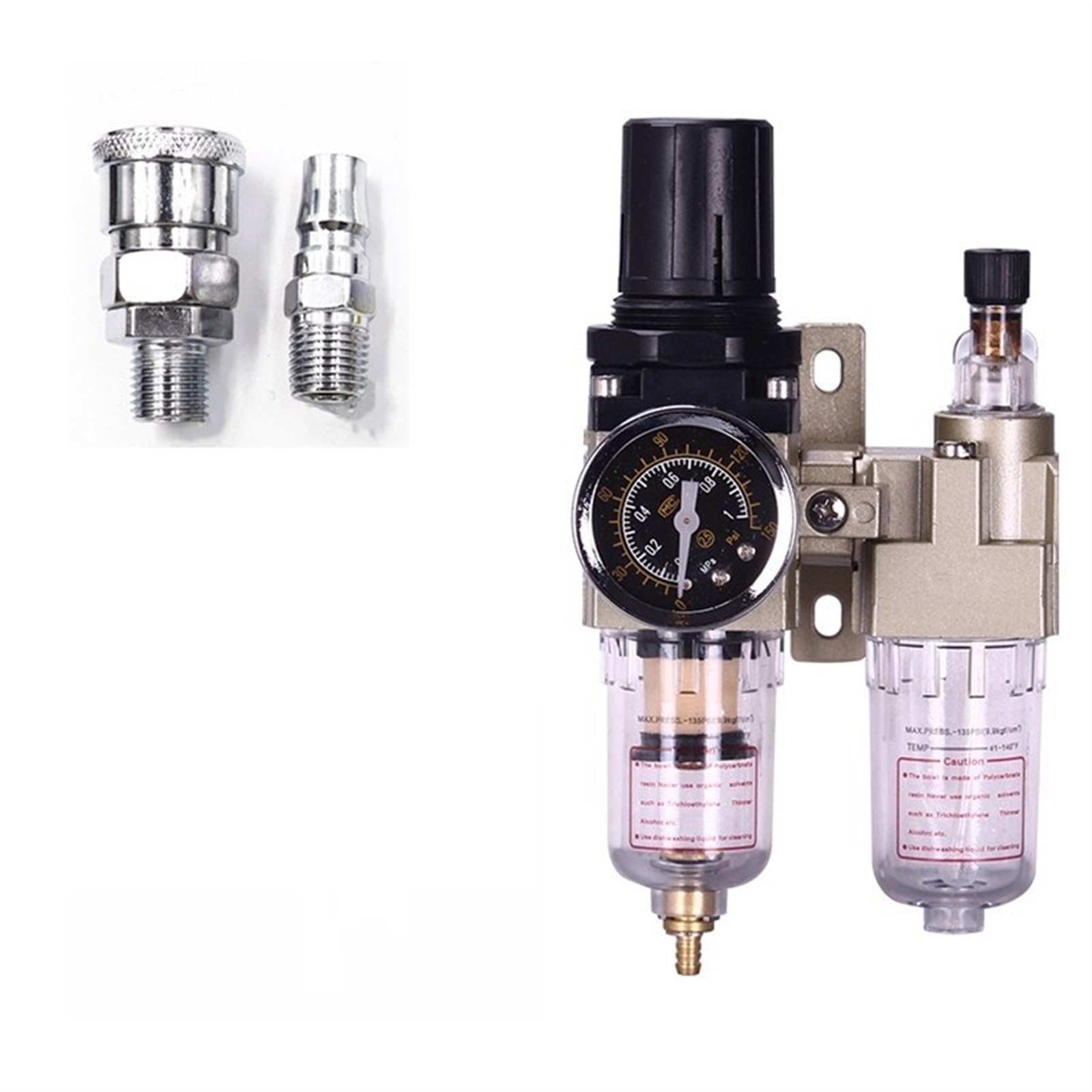 Lcvzxcfkx Ac2010-02 W Smpm20 Air Pump Compressor Oil Filter Regulator Trap Pneumatic Water Separator Pressure Manual Drainage Supply Ac2010-02