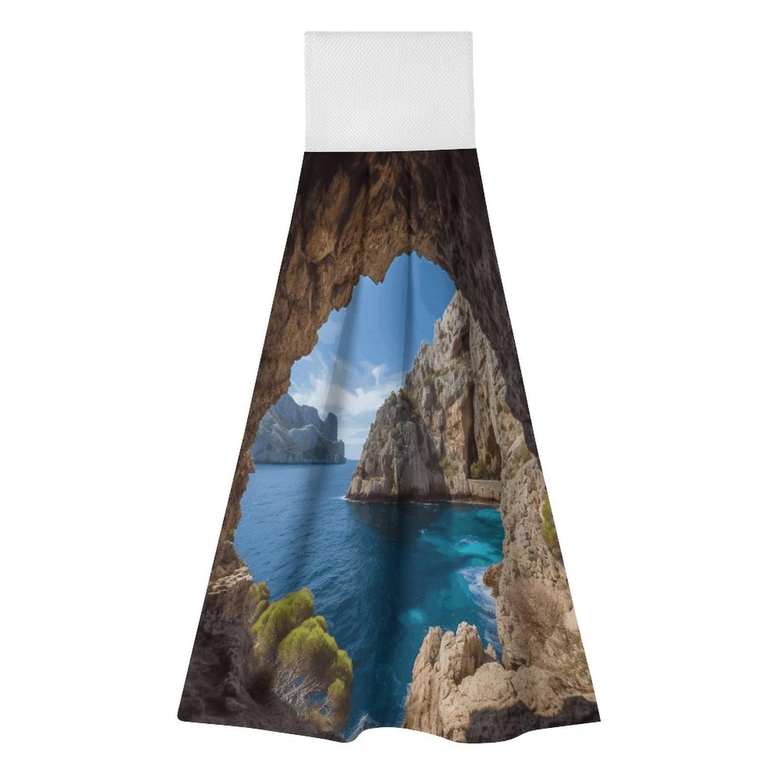 LZQPOEAS Arch in Mallorca Spain Hand Towel Reusable Polyester Towel Quick Dry Microfiber Washcloths, Reusable Lint Free Cleaning Towels for Bathroom Kitchen Hotel Spa Home Daily Use