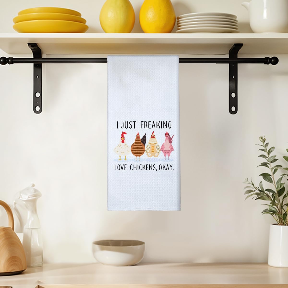 Funny Farmhouse Bathroom Kitchen Towels,Farm Animal Chicken Bathroom Kitchen Decorative Dish Hand Towels for Cooking Baking Wiping