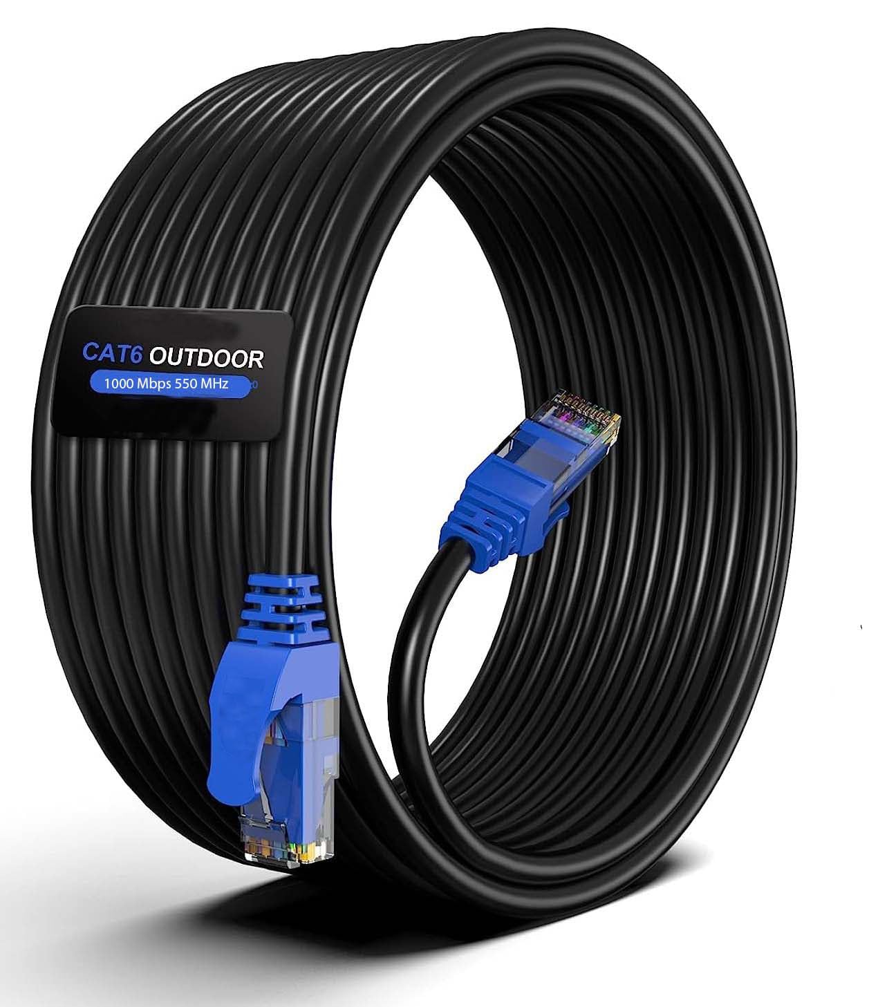 CivON 15 Meter Outdoor Cat6 Lan Ethernet Cable for Gaming LAN Network Patch Cord Wire - Resistant Waterproof High Speed Internet Cable RJ45, 550MHz for Router Modem Gaming-Gray (B0C5NSF3L4) Amazon Price History, Amazon Price Tracker
